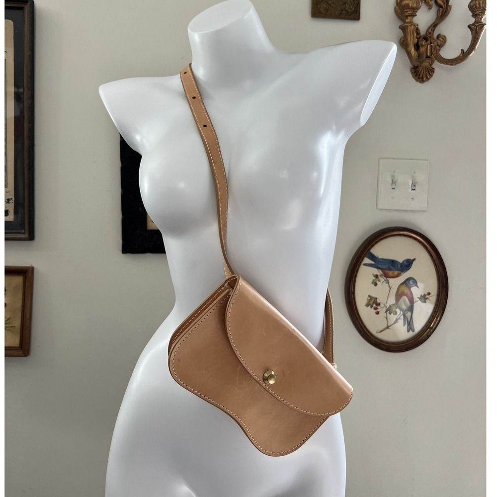 Lindquist Object "The Faba" Vachetta Leather Crossbody Bag Tan